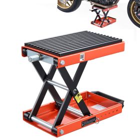 Motorcycle Lift, 1500 lbs Motorcycle Scissor Lift Jack with Wide Deck & Lock Pin, 4.13"-13.77" Center Hoist Crank Stand