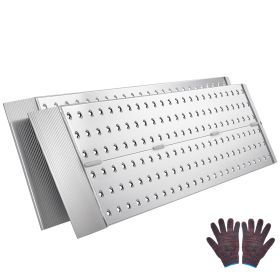 Aluminum Trailer Ramps, 2PCS 55 x 12 in, Heavy-Duty ATV Ramp Set with Anti-Slip Plates, 3000LBS Combined Capacity Loading Ramps for Motorcycles