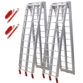 7.5FT Aluminum Loading Ramps, 1500 Lbs Capacity per pair, With safety straps, Motorcycle Ramp, ATV Truck Ramps, Tailgate Ramps