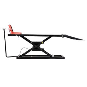 Motorcycle Lift Table, 1500lbs Weight Capacity, Pneumatic Motorcycle Jack, 8.6-31 in Height Range