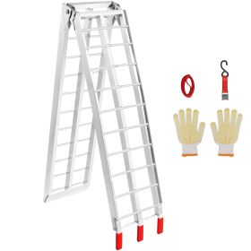 Motorcycle Ramp, 750lbs Folding Loading Ramp for Pickup Trucks Bed, Trailers Ramp with Load Straps for Motorcycle, Dirt Bike, UTV, Lawn Mower, Tr