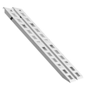 Loading Ramps, 2 Pcs 72 x 15 in, Durable Aluminum and Heavy-Duty Trailer Ramp Set with Anti-Slip Plates, 6000 Lbs Combined Capacity, for Carts