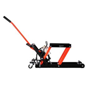 Motorcycle Lift, 1500lbs Weight Capacity, Hydraulic & Pneumatic Motorcycle Jack, 4.1-15 in Height Range