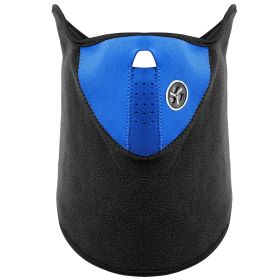 Half Face Mask Breathable Windproof Dustproof Neck Warmer for Bike Motorcycle Racing (Color: Blue, size: One size)